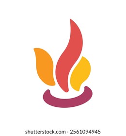 Flame Logo Vector Icon Template Illustration