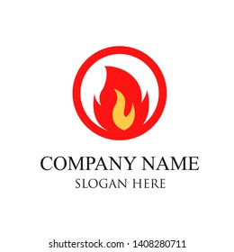  flame Logo vector icon.industrial logo.fire logo vector illustration
