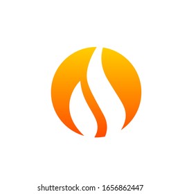 flame logo vector modern template