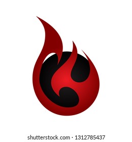 Flame logo Vector template. fire logo design graphic. torch logo Design element. hot fire icon. Gas logo