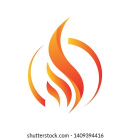 Flame logo Vector template. fire logo design graphic. Torch Design element. hot fire icon. Gas illustration. ignite symbol . heat sign. 