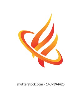 Flame Logo Vector Template. Fire Logo Design Graphic. Torch Design Element. Hot Fire Icon. Gas Illustration. Ignite Symbol . Heat Sign. 