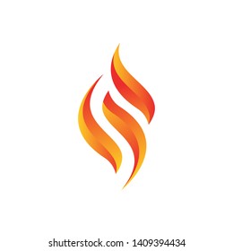 Flame Logo Vector Template. Fire Logo Design Graphic. Torch Design Element. Hot Fire Icon. Gas Illustration. Ignite Symbol . Heat Sign. 