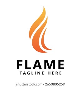 Modelo de vetor de logotipo de chama design de logotipo de fogo