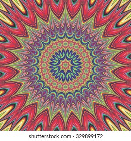 Flame mandala fractal design background