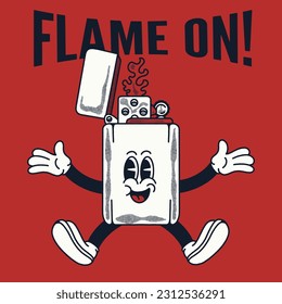 Flame On With Lighter Groovy Character