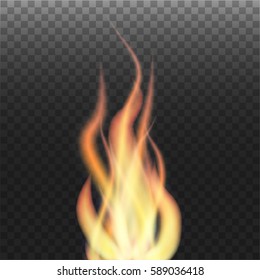 Flame on transparent background