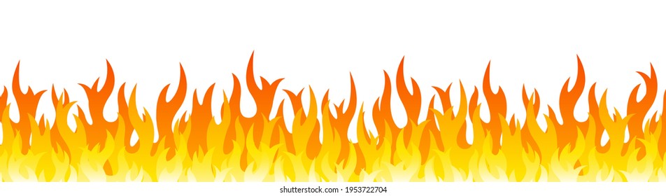 Flame on a white background. Fire illustration for design - stock vector