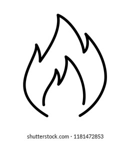 Flame, open fire concept line icon. Simple element illustration. Can be used for web and mobile UI/UX