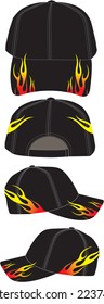 flame peak hat