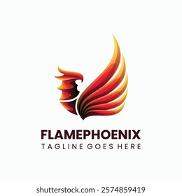 Flame Phoenix Gradient Colorful Logo