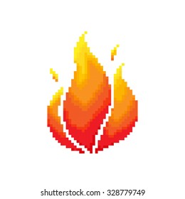 Flame Pixel Concept.