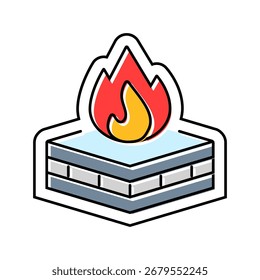 ícone de cor retardante de chama vetor. sinal de retardante de chama. ilustração de símbolo isolado