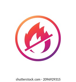 Flame retardant icon on white