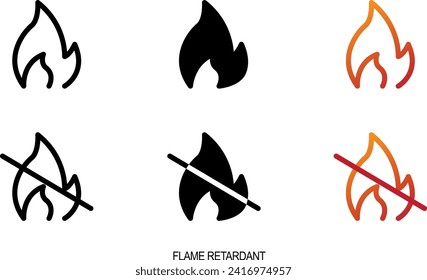 Flame retardant icon , Vector illustration