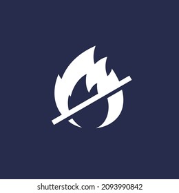 Flame Retardant Icon, Vector Sign