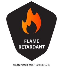 Flame retardant icon.Fire resistant.Vector flat illustration.Isolated on white background.