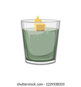 flame scented candle cartoon. flame scented candle sign. isolated symbol vector illustration