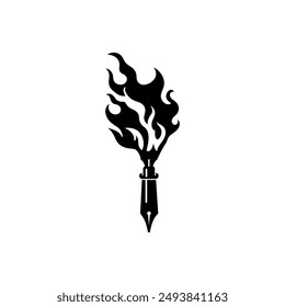 Flame Scribbles Fire Pen Silhouette Eps