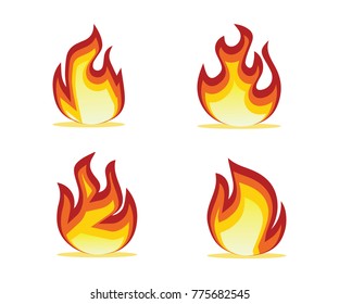 flame set design illustration