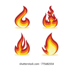 flame set design illustration