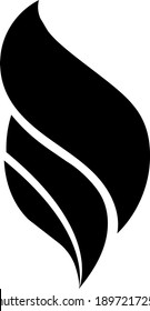 flame shape icon, oil vector, brand logo