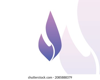 Flame shape logo design, diamond shape power sense simple and stylish icon, vector graphics.