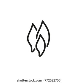 Flame shapes line icon