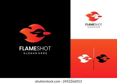 Diseño de logotipo de arma de fuego