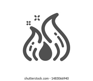 Flame sign. Fire energy icon. Ecology symbol. Classic flat style. Simple fire energy icon. Vector