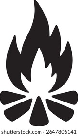 flame silhouette, fire silhouette, blazing fire shadow, burning flame shape,