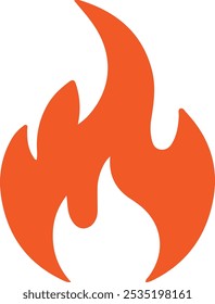 Flame Silhouette Icon for Heat, Fire, and Energy Themes