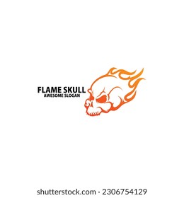 Design-Farbverlauf-Linie des Flammenskull-Logos