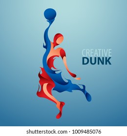 flame slam dunk basketball silhouette
