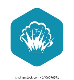 Flame and smoke icon. Simple illustration of flame and smoke vector icon for web