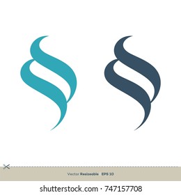Flame Smoke Swoosh Vector Logo Template Illustration Design. Vector EPS 10.