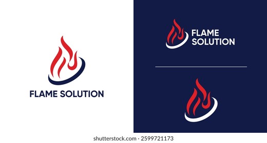 flame solution logo design, simple minimalist logo design, icon symbol, idea, creative