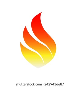 Flame Spirit Icon Vector Logo Design Template