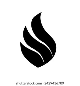 Flame Spirit Icon Vector Logo Design Template