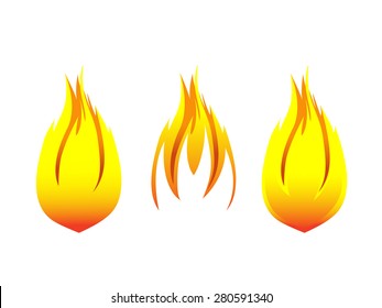 flame symbol, fire design vector illustration