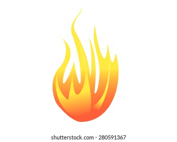 flame symbol, fire design vector illustration