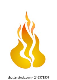 flame symbol or icon vector illustration