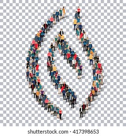 flame symbol people 3d