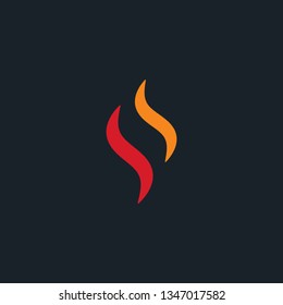 Flame symbol vector illustration