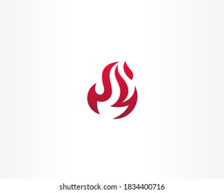 flame symbol vector logo design template