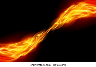 Flame tail in Space for You design on black