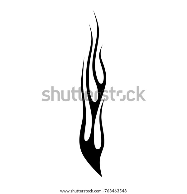 Flame tattoo art tribal vector design. Fire\
isolated template logo.