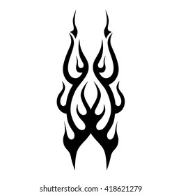 Flame Vector Tribal Tattoo Design Sketch Stock Vector (Royalty Free ...