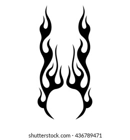 Flame Tattoo Tribal Vector Design Sketch Stock Vector (Royalty Free ...