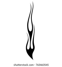 Flame tattoo tribal vector design. Fire isolated template logo.